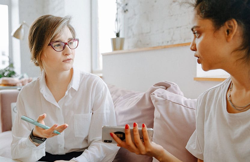 Two Girls Talking Two Girls Talking